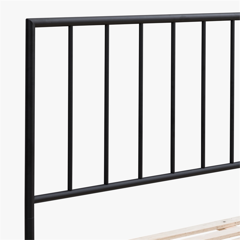 Intercon Modern King Metal Bed in Matte Black