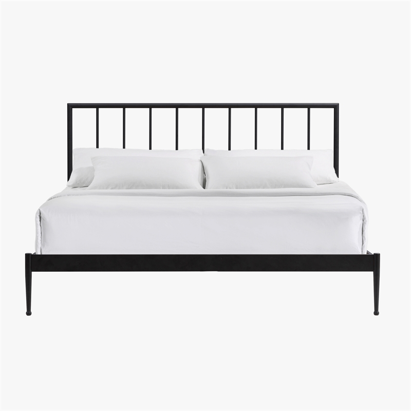 Intercon Modern King Metal Bed in Matte Black
