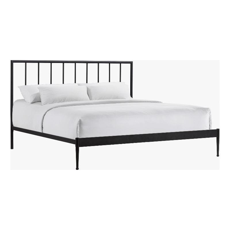 Intercon Modern King Metal Bed in Matte Black