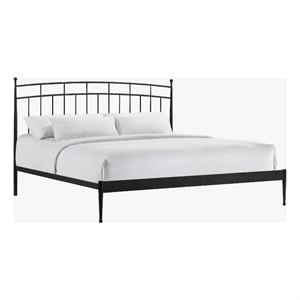 Intercon Traditional King Metal Bed in Matte Black