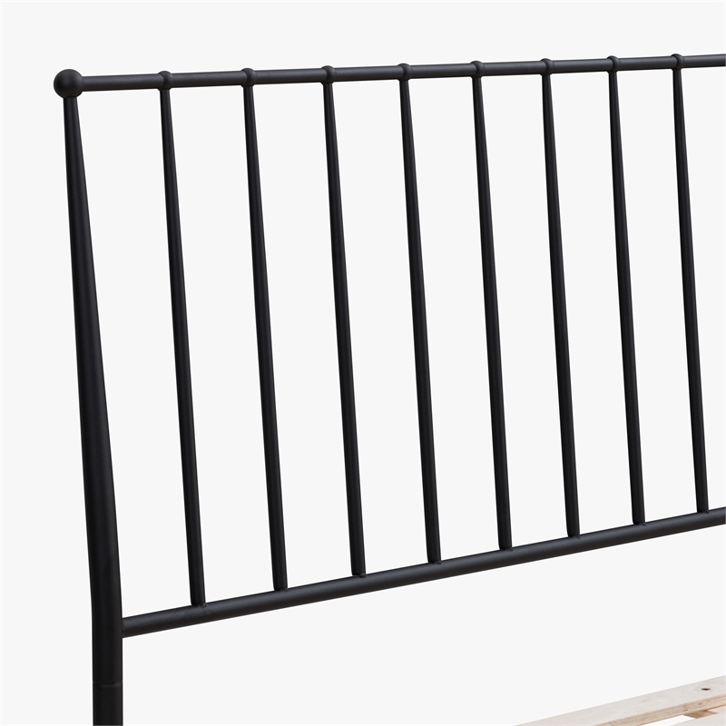 Intercon Transitional King Metal Bed in Matte Black