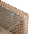 Muse & Lounge Co. Fields Outdoor Patio Coffee Table in Natural Wicker / Rattan
