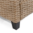 Muse & Lounge Co. Fields Outdoor Patio Coffee Table in Natural Wicker / Rattan