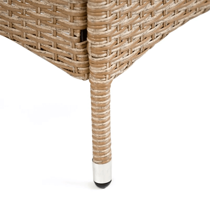 Muse & Lounge Co. Fields Outdoor Patio End Table in Natural PE Wicker / Rattan