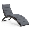 Muse & Lounge Co. Fields Outdoor Chaise Lounge in Gray PE Wicker / Rattan