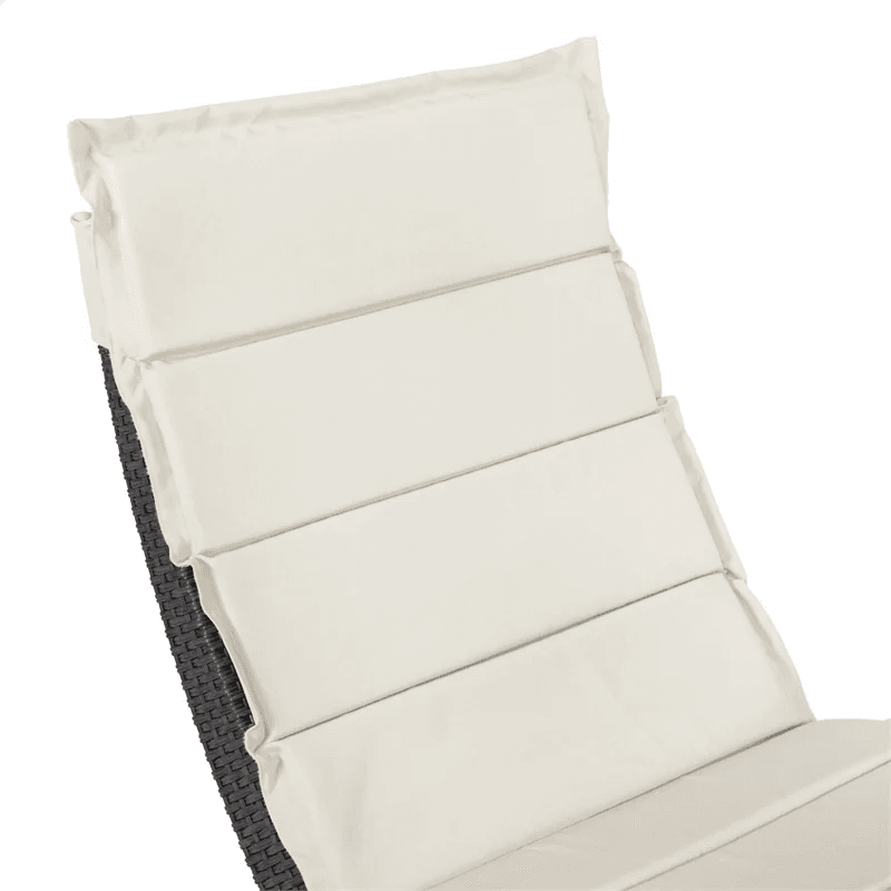 Muse & Lounge Co. Fields Outdoor Chaise Lounge in White PE Wicker / Rattan