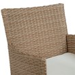 Muse & Lounge Co. Fields 3-Piece Bistro Set in Natural PE Wicker / Rattan