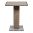 Muse & Lounge Co. Makan Outdoor Patio PE Wicker / Rattan Bistro Table in Natural