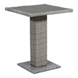 Muse & Lounge Co. Makan Outdoor Patio PE Wicker / Rattan Bistro Table in Gray