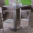 Muse & Lounge Co. Makan Outdoor Patio PE Wicker / Rattan Bistro Table in Gray