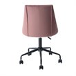 Homycasa Cian Swivel Seat Modern Velvet Upholstered Task Chair in Rose Pink