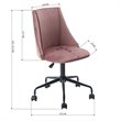 Homycasa Cian Swivel Seat Modern Velvet Upholstered Task Chair in Rose Pink