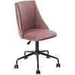 Homycasa Cian Swivel Seat Modern Velvet Upholstered Task Chair in Rose Pink