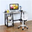 Homycasa Carnation Swivel Teen Plastic and Mesh Task Chair in Gray
