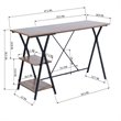 Homycasa Maddie Modern Engineered Wood Computer Desk with Shelves in Brown