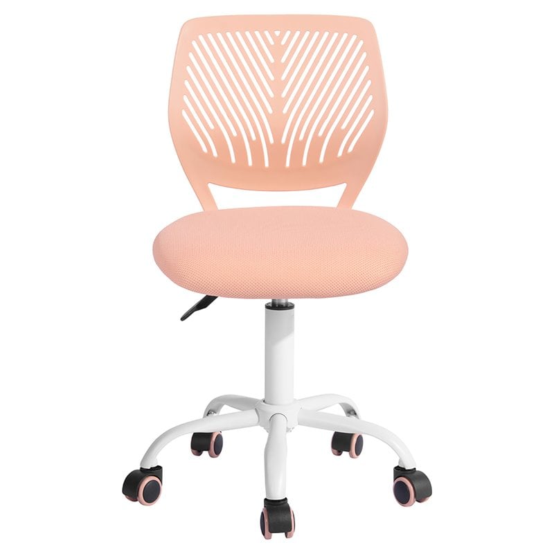 Homycasa Modern Mesh and Polypropylene Task Chair in Rose Pink