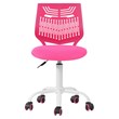 Homycasa Modern Mesh and Polypropylene Task Chair in Dark Rose Pink