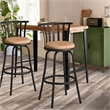 Homycasa Velvet Brown 29'' Bar Stool Swivel High Back Barstools(Set of 2)