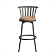 Homycasa Velvet Brown 29'' Bar Stool Swivel High Back Barstools(Set of 2)