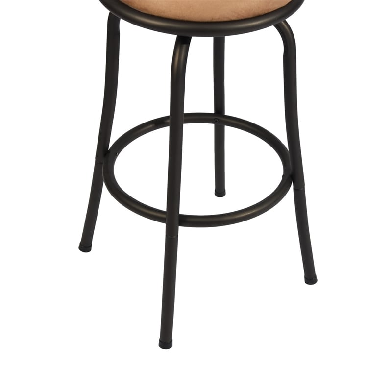Homycasa Velvet Brown 29'' Bar Stool Swivel High Back Barstools(Set of 2)