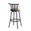 Homycasa Velvet Brown 29'' Bar Stool Swivel High Back Barstools(Set of 2)