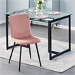 Homycasa 47 INTempered Glass Top Black Base Elegant Dining Table