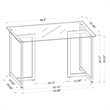 Homycasa 47 INTempered Glass Top Black Base Elegant Dining Table
