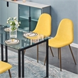 Homycasa 47 INTempered Glass Top Black Base Elegant Dining Table