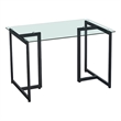Homycasa 47 INTempered Glass Top Black Base Elegant Dining Table