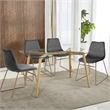 Homycasa Velvet Upholstered Dining Chair (Set of 2)