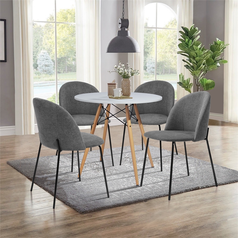 Homycasa Fabric Dining Chairs (Set of 2)