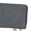 Homycasa Gray Fabric Upholstered Bench Oak Leg