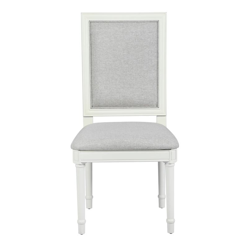 Homycasa Farmhouse Dining Chairs (Set of 6) Solid Wood in Cream White