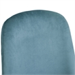 Homycasa Velvet Side Blue Chair Set of 2 with Gold Finish Metal Legs