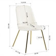 Homycasa Velvet Side Chair Set of 2