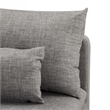 Homycasa Fabric Upholstered Armless Straight Sofa in Gray