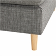 Homycasa Fabric Upholstered Armless Straight Sofa in Gray