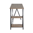 Homycasa 47'' Solid Wood Brown Wide Reversible Desk with 2 Shelves