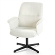 Swivel Adjustable Height Office and Accent Chair with Armrests Cream White