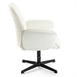 Swivel Adjustable Height Office and Accent Chair with Armrests Cream White