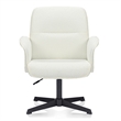 Swivel Adjustable Height Office and Accent Chair with Armrests Cream White