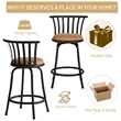 Homycasa Set of 3 Velvet Swivel 24in Counter Round Barstools