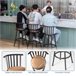 Homycasa Set of 3 Velvet Swivel 29in  Brown Barstools with Back.