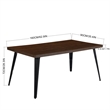 Homycasa 63in Dining Table-Dark Brown
