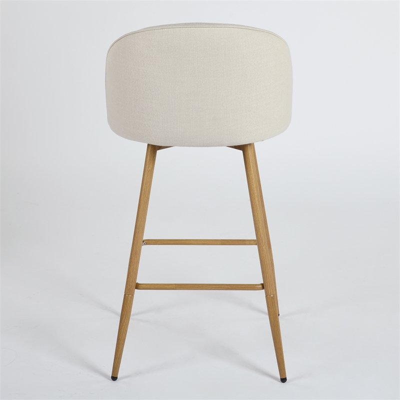 Homycasa 26in Swivel Fabric Counter Barstools Set of 2- Beige