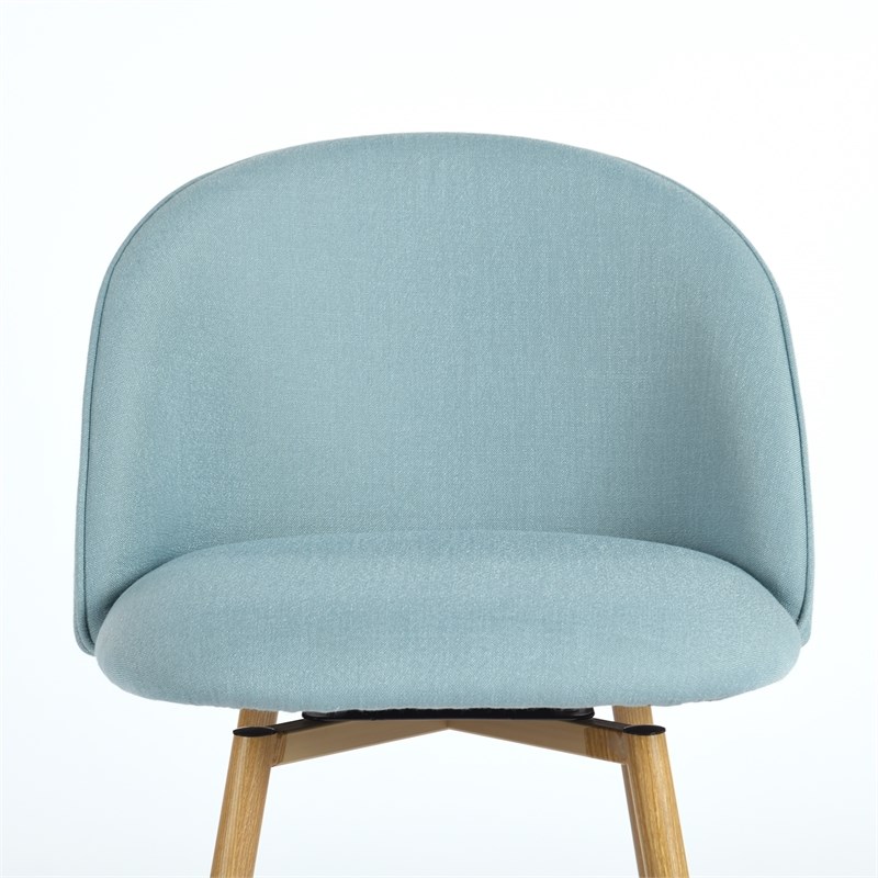 Homycasa 26in Swivel Fabric Counter Barstools Set of 2- Blue