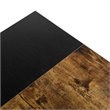 Homycasa Rustic Brown and Black Industrial Corner Desk with Storage Shelves