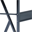 Homycasa L Shaped Computer Desk with Black Metal Frame and Wood Finish