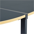Homycasa L Shaped Computer Desk with Black Metal Frame and Wood Finish