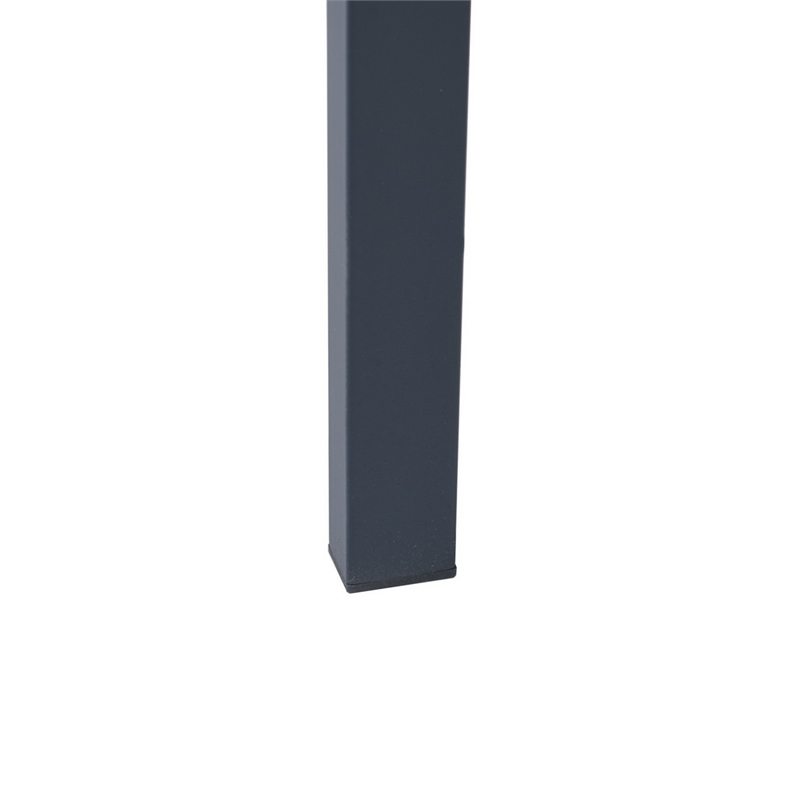 Homycasa L Shaped Computer Desk with Black Metal Frame and Wood Finish